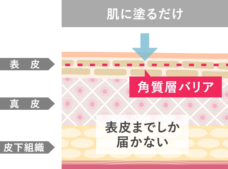 肌に塗るだけ
